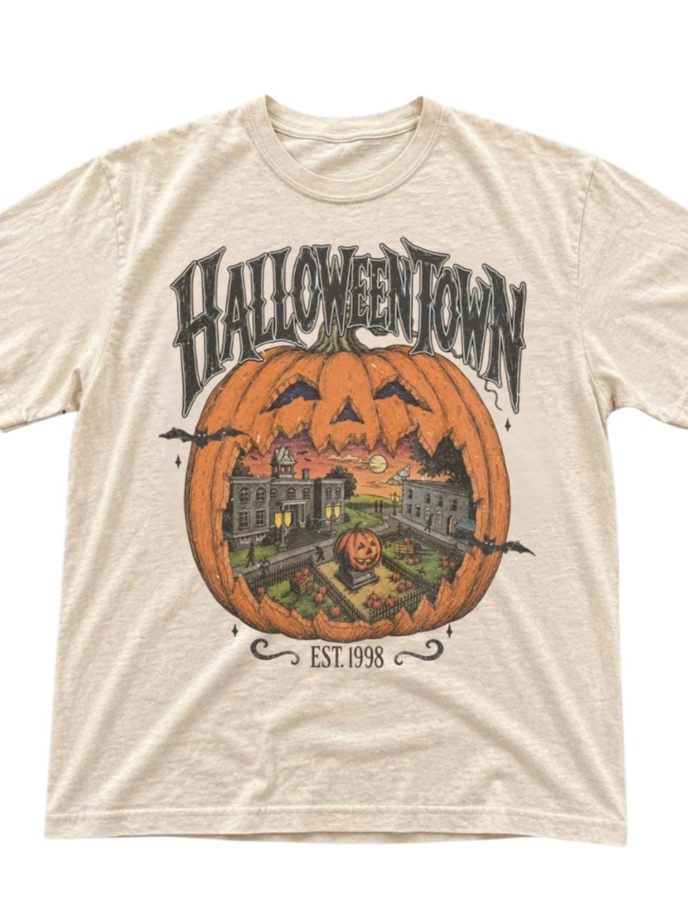 Gildan HalloweenTown Pumpkin Graphic Long Sleeve Tee